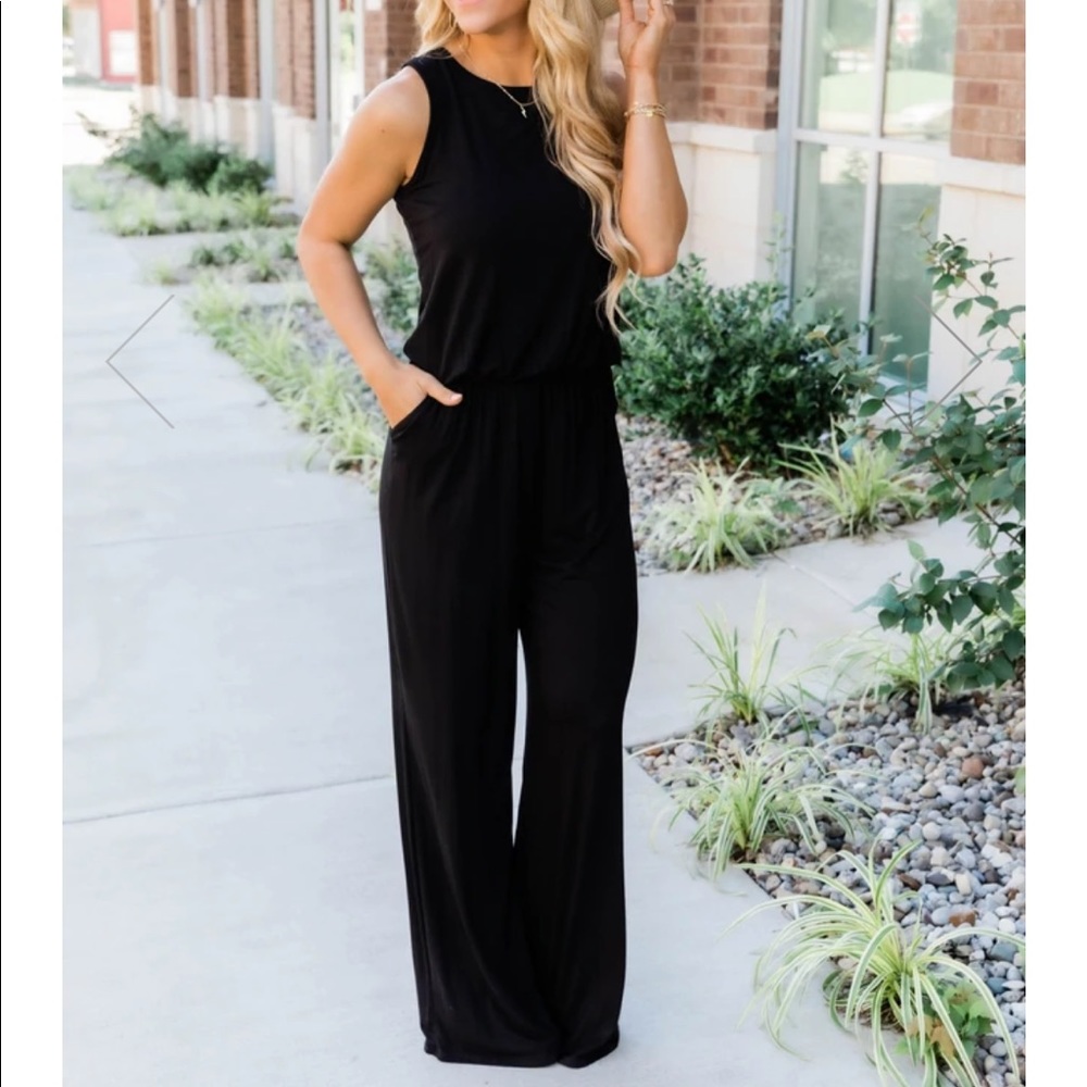 Never been worn with tags black small Pink Lily jumpsuit.